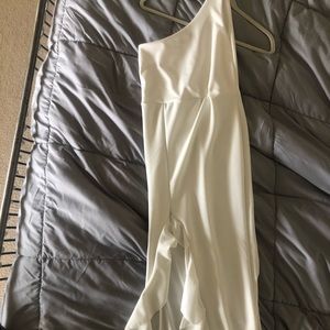 White off shoulder long dress